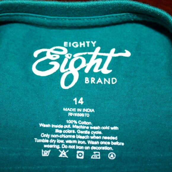 Eighty Eight Teal “Extreme Racing LA” Graphic Tee - Size 14 - Picture 5 of 6